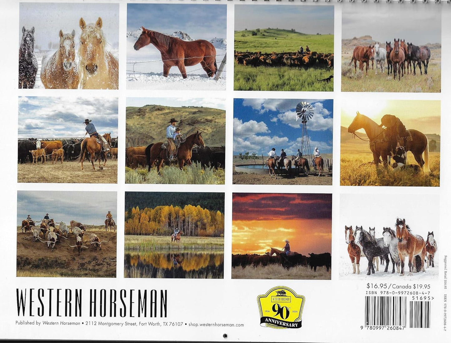 2026 Western Horseman Wall Calendar