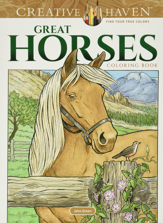 Great Horses Coloring Book  - Creative Haven