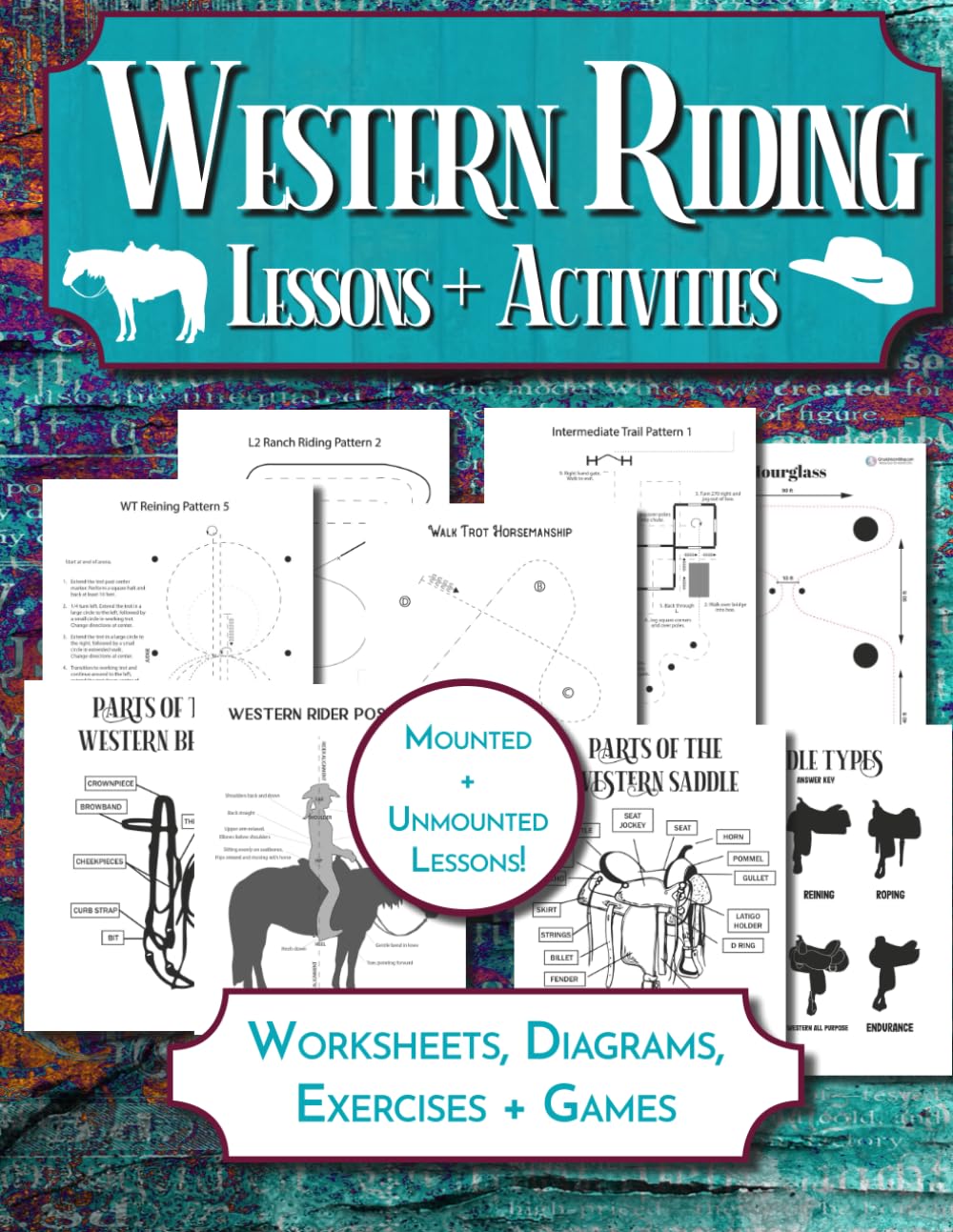 Western Riding Lessons & Activities: Horseback Lesson Plan and Worksheets for Equestrian Students & Riding Instructor
